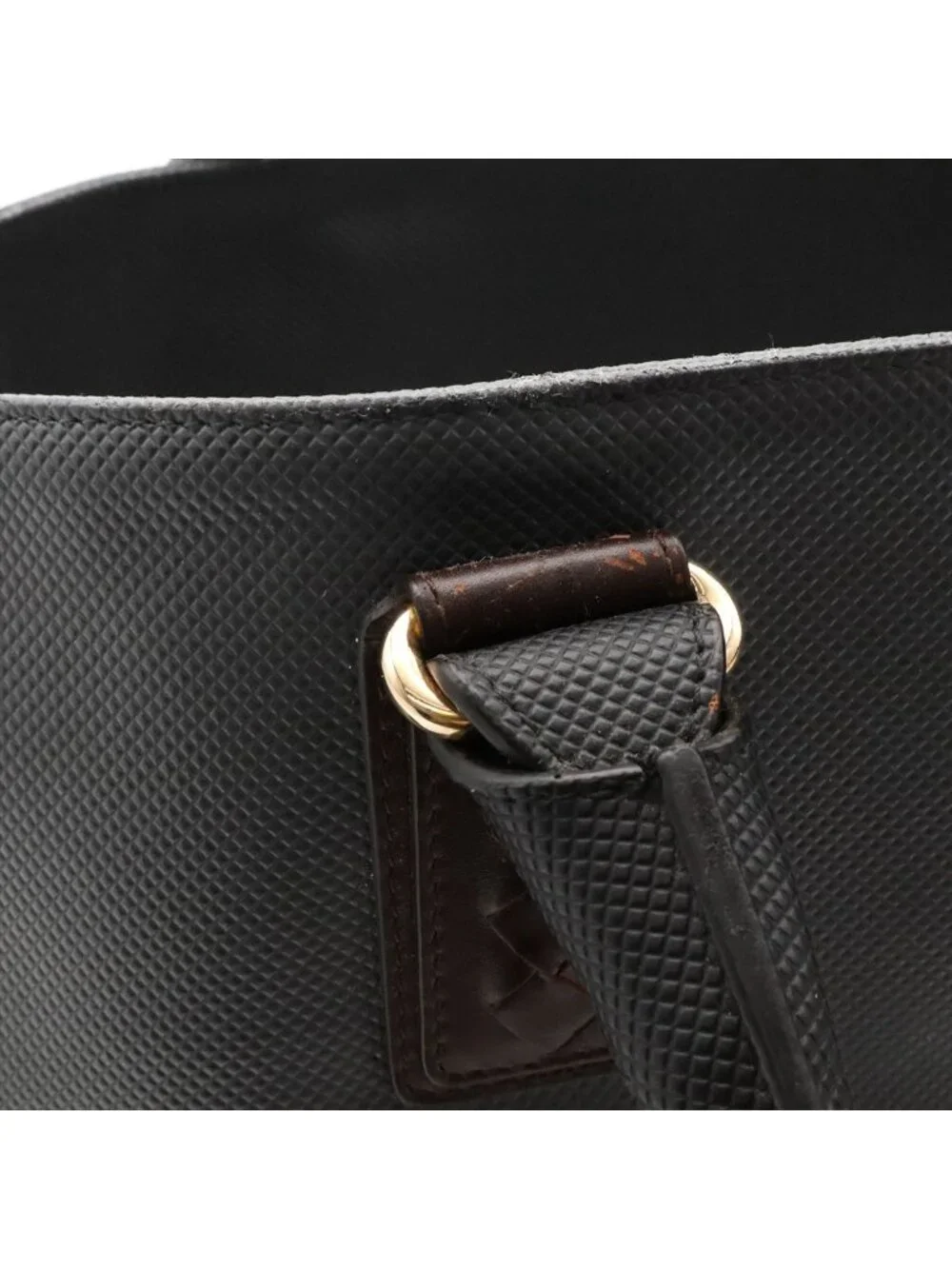 Bottega Veneta Marco Polo Tote Shoulder Bag Leather Black Dark Brown